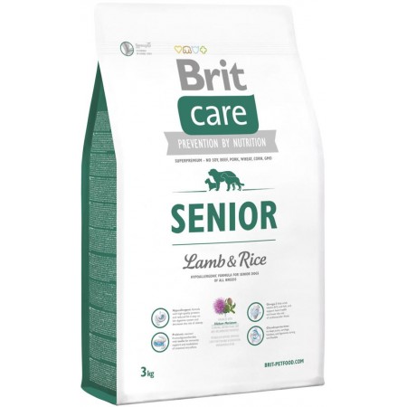 Brit Care Senior Lamb & Rice корм для собак старше 7 лет с ягненком и рисом, 3 кг